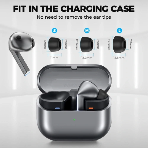 Zestaw nakładek Tech-Protect Ear Tips do Samsung Galaxy Buds 3 Pro Grey [3 PACK]