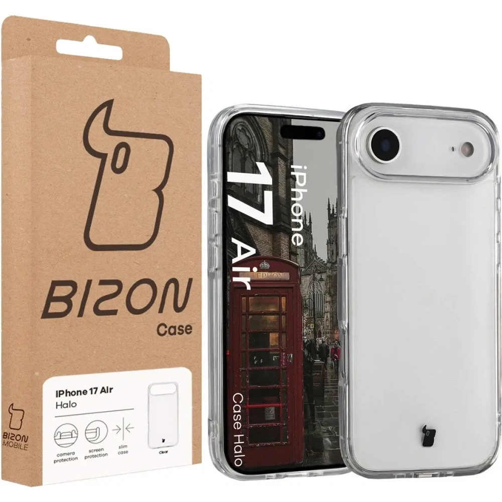 Etui Bizon Case Halo do Apple iPhone 17 Air przezroczyste