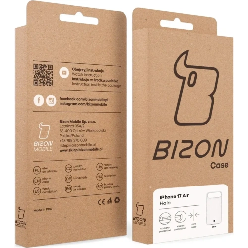 Etui Bizon Case Halo do Apple iPhone Air przezroczyste