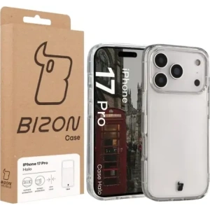 Etui Bizon Case Halo do Apple iPhone 17 Pro przezroczyste