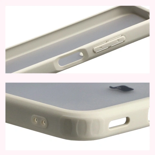 Etui Bizon Case Angelo do Samsung Galaxy A17 5G półprzezroczyste z beżową ramką