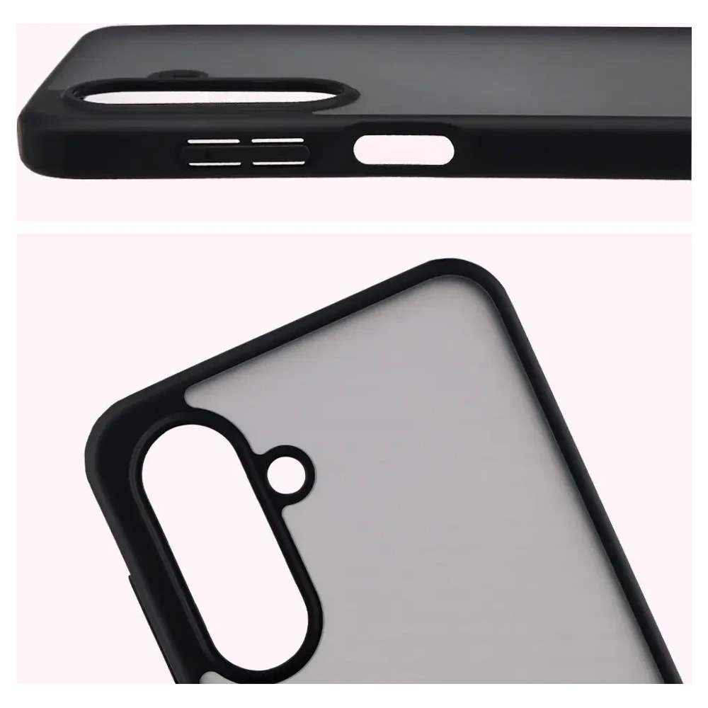 Etui Bizon Case Angelo do Samsung Galaxy A17 5G przydymione z czarną ramką