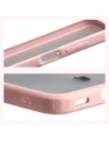 Etui Bizon Case Angelo do Samsung Galaxy A17 5G półprzezroczyste z jasnoróżową ramką
