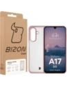 Etui Bizon Case Angelo do Samsung Galaxy A17 5G półprzezroczyste z jasnoróżową ramką