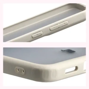 Bizon pouzdro Angelo Samsung Galaxy S25 FE poloprůhledné s béžovým rámem