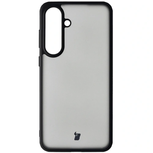Etui Bizon Case Angelo do Samsung Galaxy S25 FE przydymione z czarną ramką