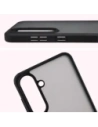 Etui Bizon Case Angelo do Samsung Galaxy S25 FE przydymione z czarną ramką