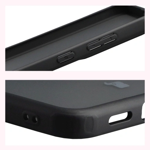 Etui Bizon Case Angelo do Samsung Galaxy S25 FE przydymione z czarną ramką