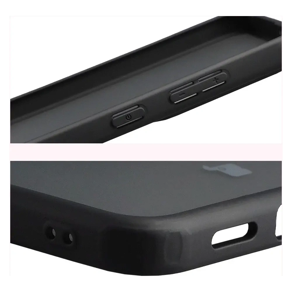 Etui Bizon Case Angelo do Samsung Galaxy S25 FE przydymione z czarną ramką