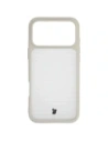 Etui Bizon Case Angelo do Apple iPhone 17 Pro Max półprzezroczyste z beżową ramką