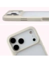 Etui Bizon Case Angelo do Apple iPhone 17 Pro Max półprzezroczyste z beżową ramką