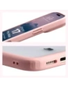 Etui Bizon Case Angelo do Apple iPhone 17 Pro Max półprzezroczyste z jasnoróżową ramką