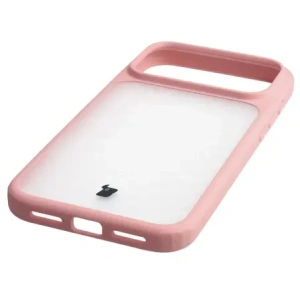 Etui Bizon Case Angelo do Apple iPhone 17 Pro Max półprzezroczyste z jasnoróżową ramką
