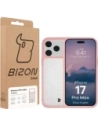 Etui Bizon Case Angelo do Apple iPhone 17 Pro Max półprzezroczyste z jasnoróżową ramką