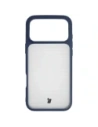 Etui Bizon Case Angelo do Apple iPhone 17 Pro Max półprzezroczyste z granatową ramką