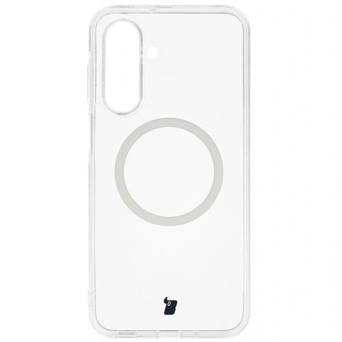 Etui z pierścieniem magnetycznym Bizon Case CrystalO Magnetic do Samsung Galaxy A17 5G przezroczyste