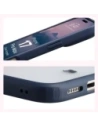Etui Bizon Case Angelo do Apple iPhone 17 Pro Max półprzezroczyste z granatową ramką