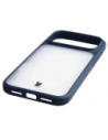 Etui Bizon Case Angelo do Apple iPhone 17 Pro Max półprzezroczyste z granatową ramką