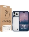 Etui Bizon Case Angelo do Apple iPhone 17 Pro Max półprzezroczyste z granatową ramką