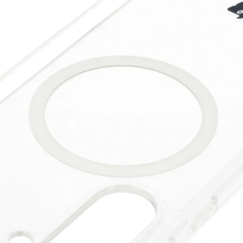 Etui z pierścieniem magnetycznym Bizon Case CrystalO Magnetic do Samsung Galaxy S25 FE przezroczyste