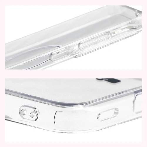 Etui z pierścieniem magnetycznym Bizon Case CrystalO Magnetic do Samsung Galaxy S25 FE przezroczyste