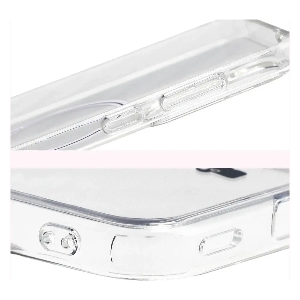 Etui z pierścieniem magnetycznym Bizon Case CrystalO Magnetic do Samsung Galaxy S25 FE przezroczyste