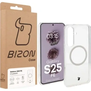 Bizon Case CrystalO Magnetic Samsung Galaxy S25 FE průhledný