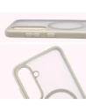 Etui z pierścieniem magnetycznym Bizon Case MatteO Magnetic do Samsung Galaxy S25 FE przydymione-beżowe