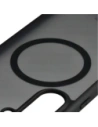 Etui z pierścieniem magnetycznym Bizon Case MatteO Magnetic do Samsung Galaxy S25 FE przydymione-czarne