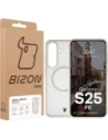 Etui z pierścieniem magnetycznym Bizon Case MatteO Magnetic do Samsung Galaxy S25 FE przydymione-beżowe