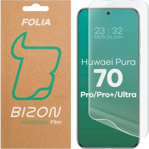 Folia hydrożelowa na ekran Bizon Glass Hydrogel Front do Huawei Pura 70 Pro / Pro+ Plus / Ultra