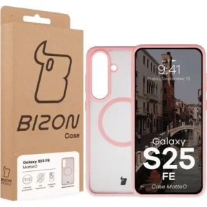 Bizon Case MatteO Magnetic Samsung Galaxy S25 FE kouřově světle růžový