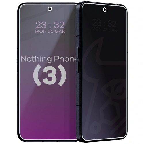 Prywatyzujące szkło hybrydowe Bizon Glass Mule Shadow do Nothing Phone (3) matowe