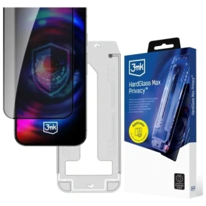 Szkło hartowane 3MK HardGlass Max Privacy z aplikatorem do Apple iPhone 15 Plus / 16 Plus