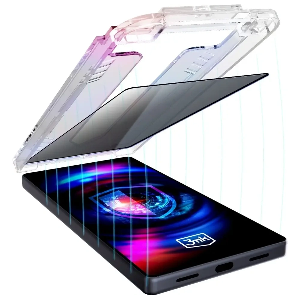 Szkło hartowane 3MK HardGlass Max Privacy z aplikatorem do Apple iPhone 15 Plus / 16 Plus