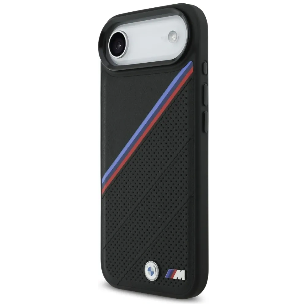 Etui BMW M Tricolor Metal Logo MagSafe do Apple iPhone 17 Air czarny