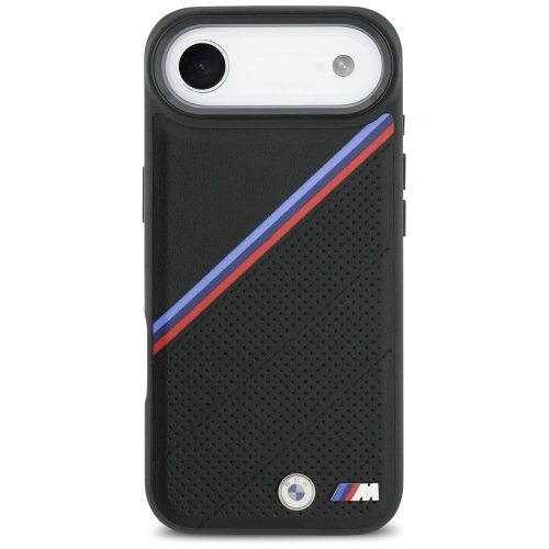 Etui BMW M Tricolor Metal Logo MagSafe do Apple iPhone Air czarny