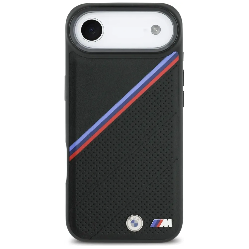 Etui BMW M Tricolor Metal Logo MagSafe do Apple iPhone 17 Air czarny