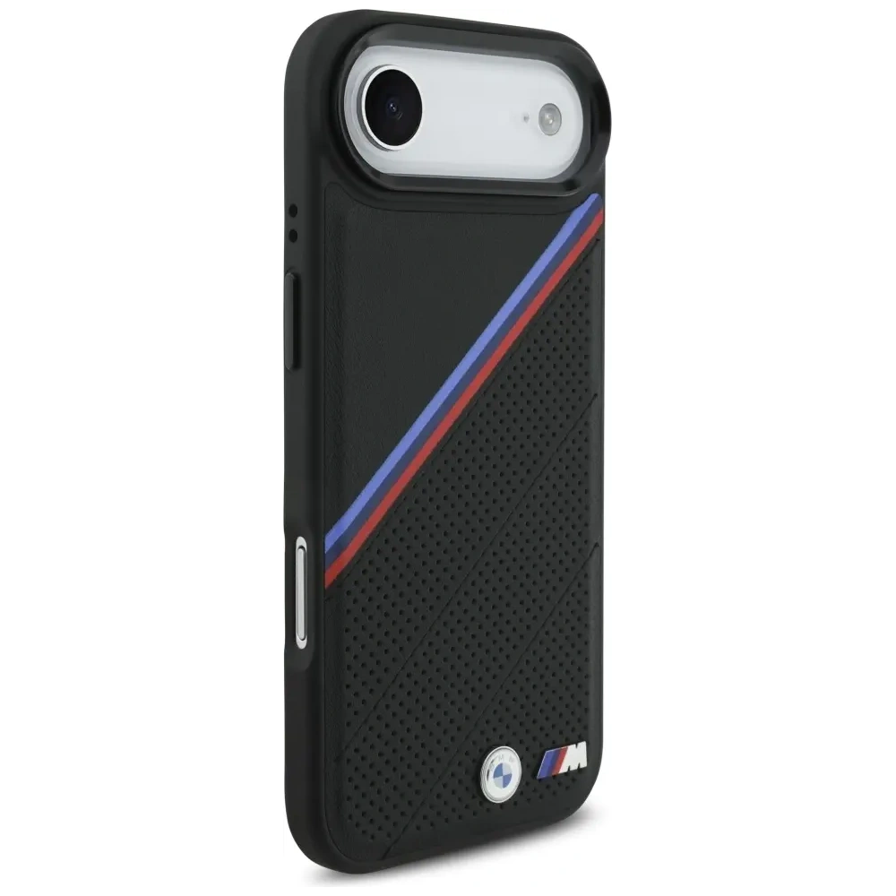 Etui BMW M Tricolor Metal Logo MagSafe do Apple iPhone 17 Air czarny