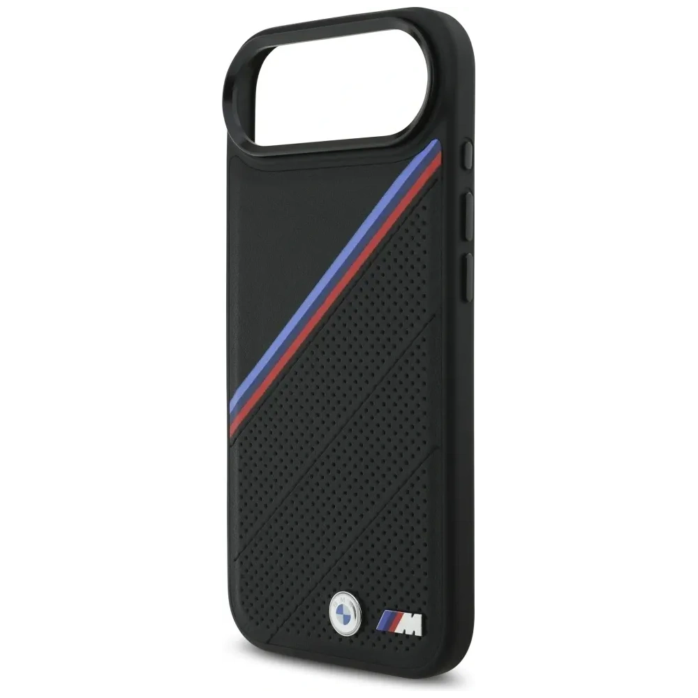 Etui BMW M Tricolor Metal Logo MagSafe do Apple iPhone 17 Air czarny