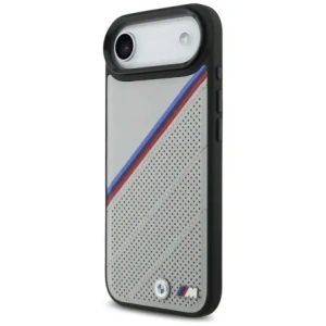 Etui BMW M Tricolor Metal Logo MagSafe do Apple iPhone 17 Air szary