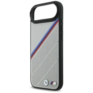 Etui BMW M Tricolor Metal Logo MagSafe do Apple iPhone 17 Air szary