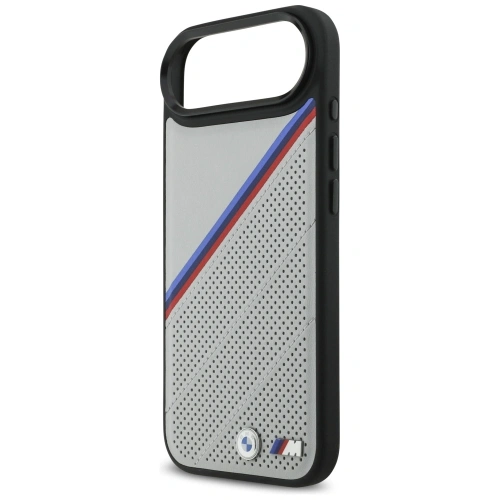 Etui BMW M Tricolor Metal Logo MagSafe do Apple iPhone Air szary