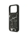 Etui Karl Lagerfeld Grained Pattern & Logo MagSafe do Apple iPhone 17 Pro czarny