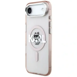Etui Karl Lagerfeld IML Choupette Sketch Logo MagSafe do Apple iPhone Air różowy
