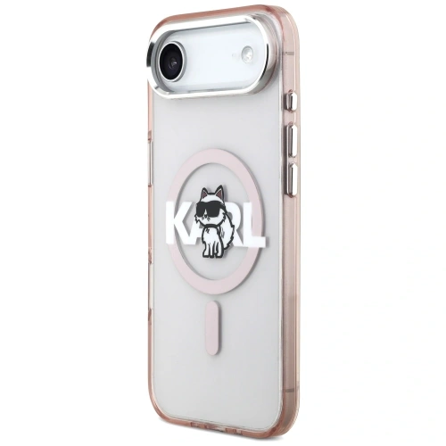 Etui Karl Lagerfeld IML Choupette Sketch Logo MagSafe do Apple iPhone Air różowy