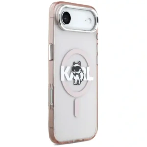 Etui Karl Lagerfeld IML Choupette Sketch Logo MagSafe do Apple iPhone Air różowy