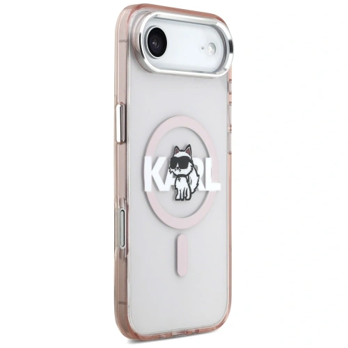 Etui Karl Lagerfeld IML Choupette Sketch Logo MagSafe do Apple iPhone Air różowy