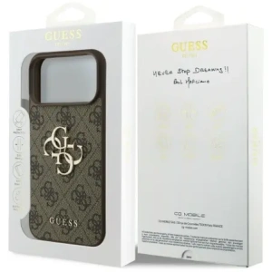 Etui Guess 4G Big Logo do Apple iPhone 17 Pro Max brązowy