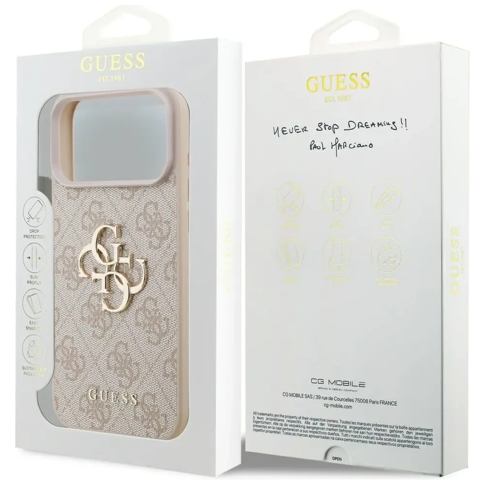 Etui Guess 4G Big Logo do Apple iPhone 17 Pro Max różowy